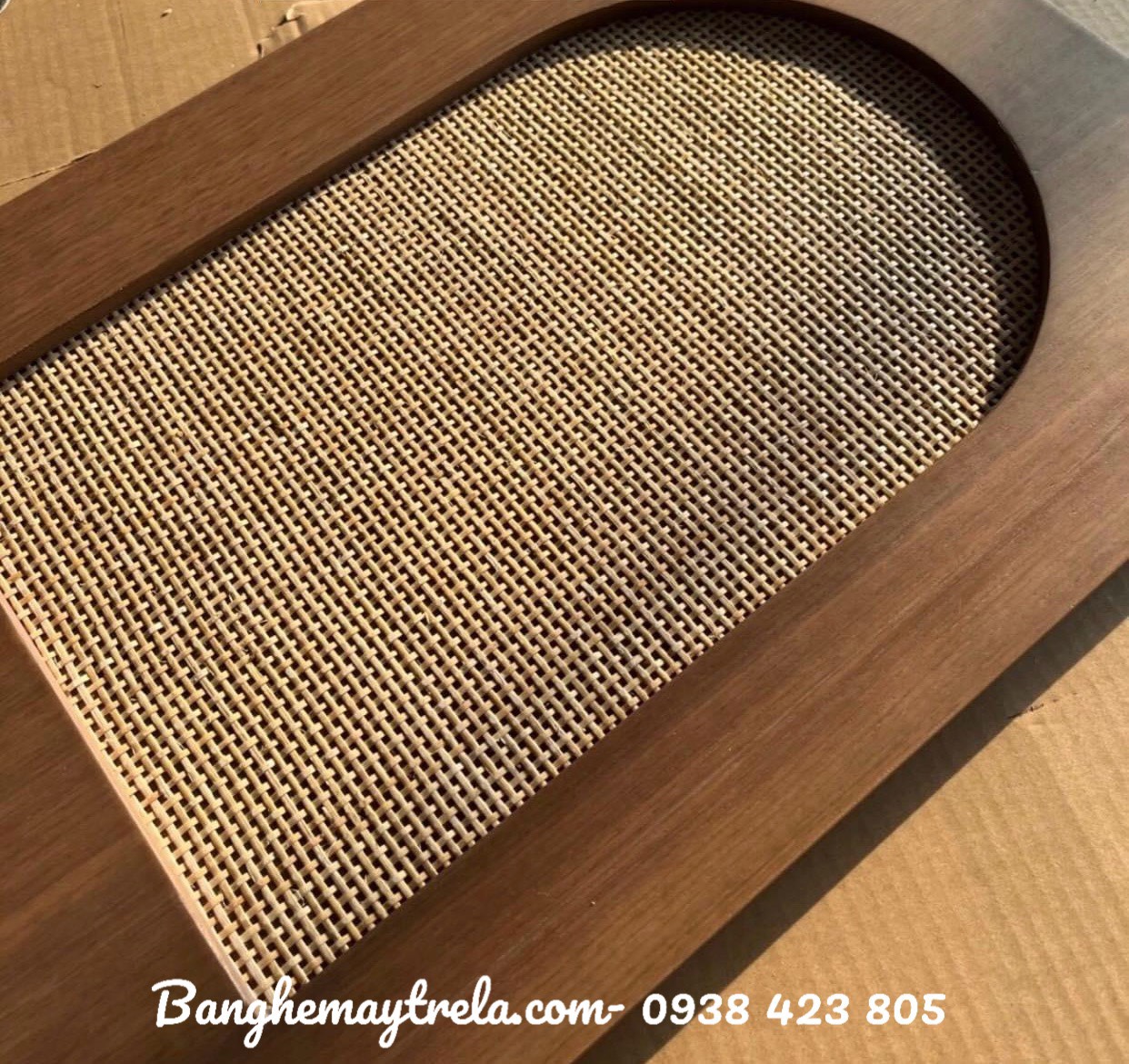 Lưới đan caro mây tự nhiên làm nội thất